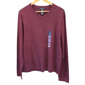 Vintage Structure Deadstock V-Neck Sweater Dark Academia Preppy Minimalist
